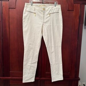 Michael Kors Cream Ankle Cropped Jeans